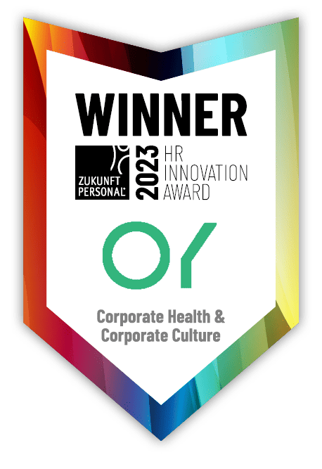 HR Innovation Award 2023 – Gewinnerplakette Corporate Health & Corporate Culture